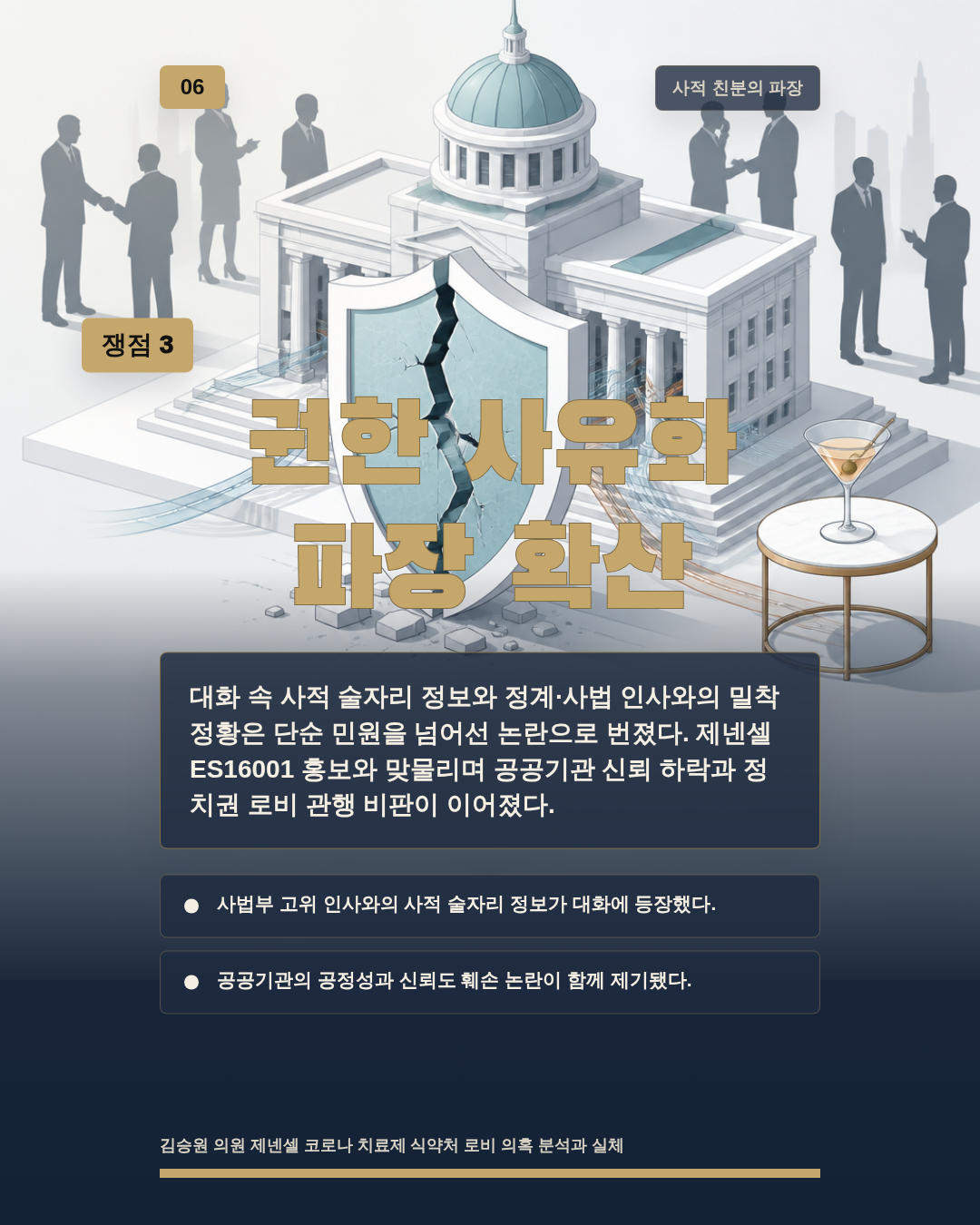 권한 사유화 파장 확산