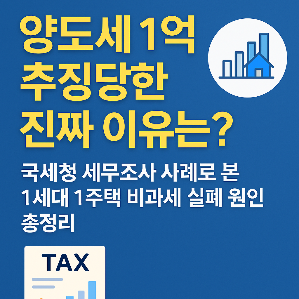 양도세 1억 추징당한 진짜 이유는?