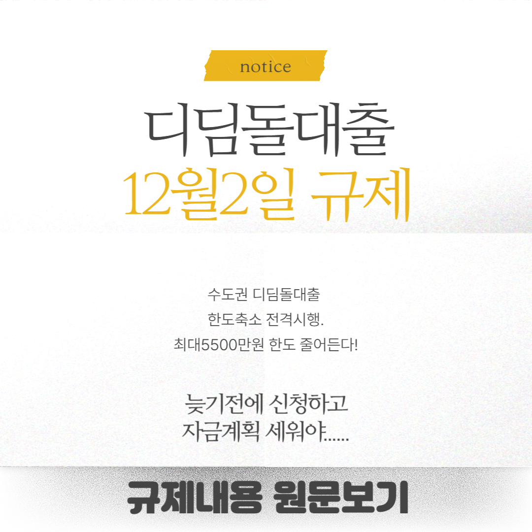 디딤돌대출규제12.2