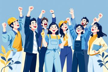 특별채무조정패키지를 신청하고 웃고있는 소상공인