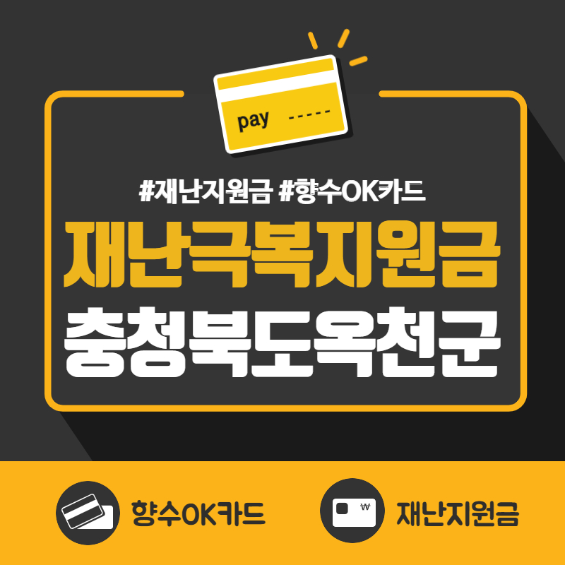 충청북도 옥천군 재난극복지원금