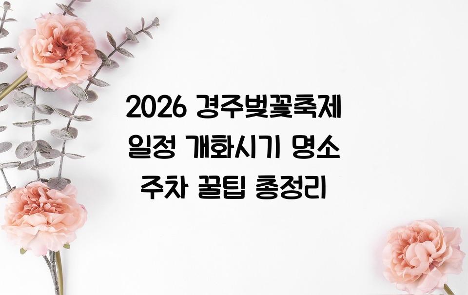 경주벚꽃축제