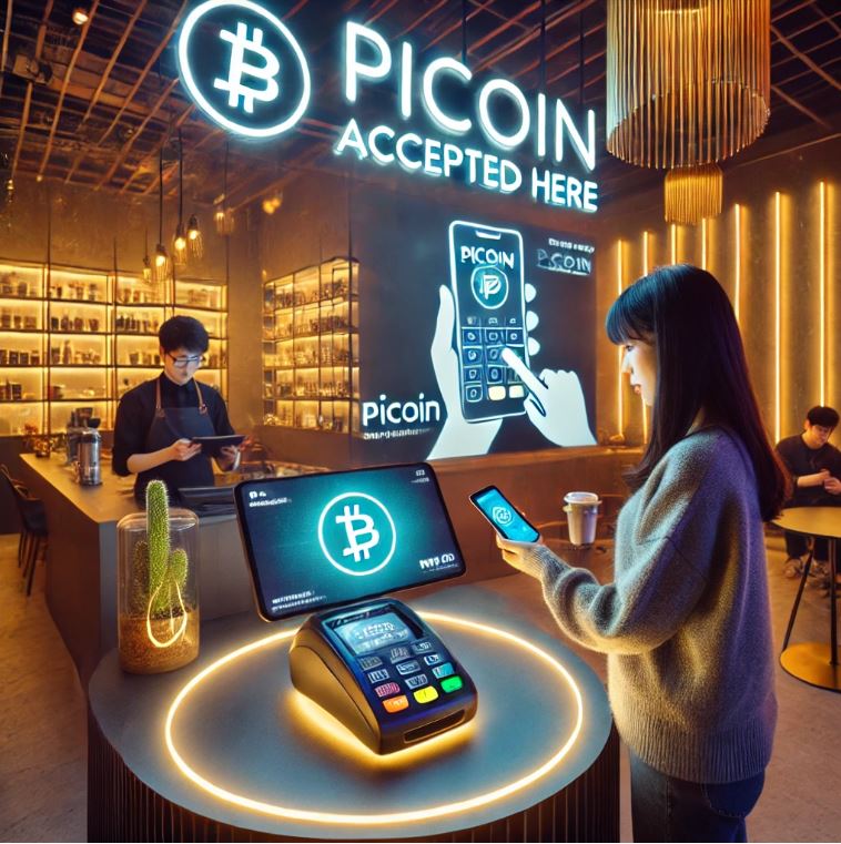 매장에서 결제하는 PI코인 이미지화