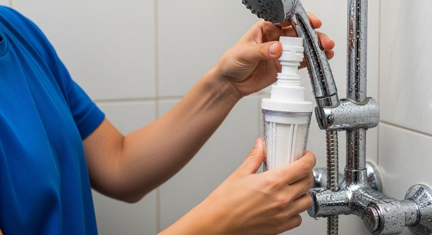 약한 수압 샤워기 필터 문제 해결