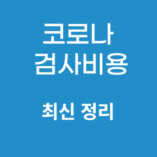 코로나 검사비용 사진