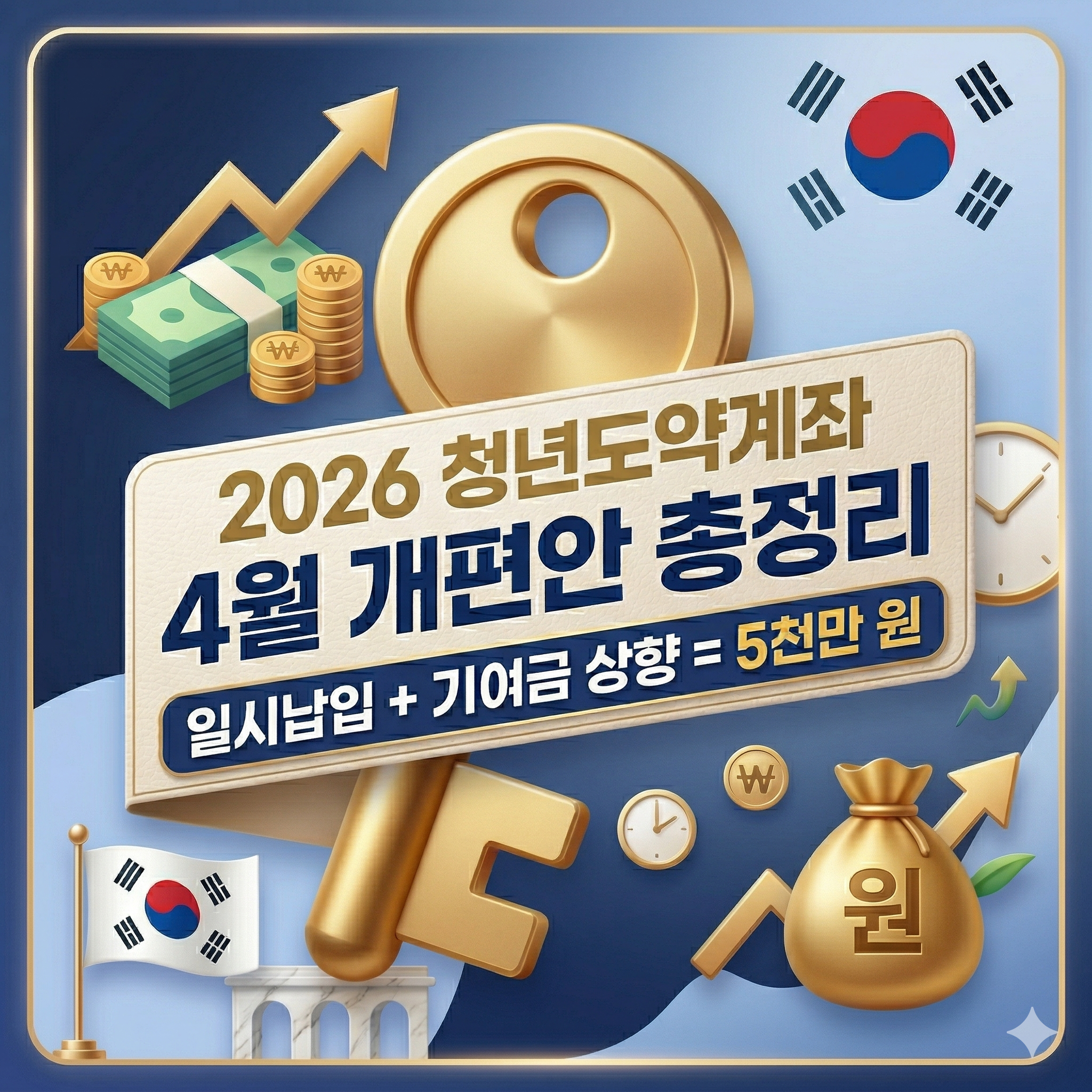 2026년 청년도약계좌 4월 개편안 총정리: 가구 소득 요건과 정부 기여금 매칭 가이드
