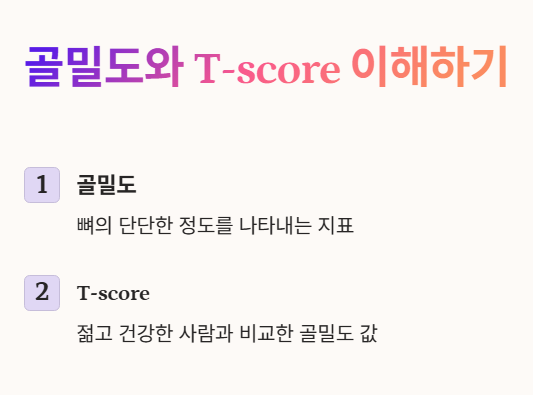 골밀도와 t-score 이해하기