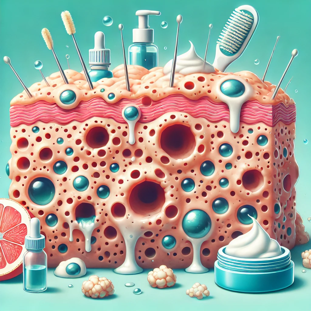 무거운 세라마이드 크림 사용으로 인한 모공 막힘과 여드름 발생