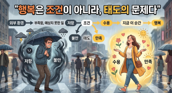 행복은 조건이 아니라, 태도의 문제다