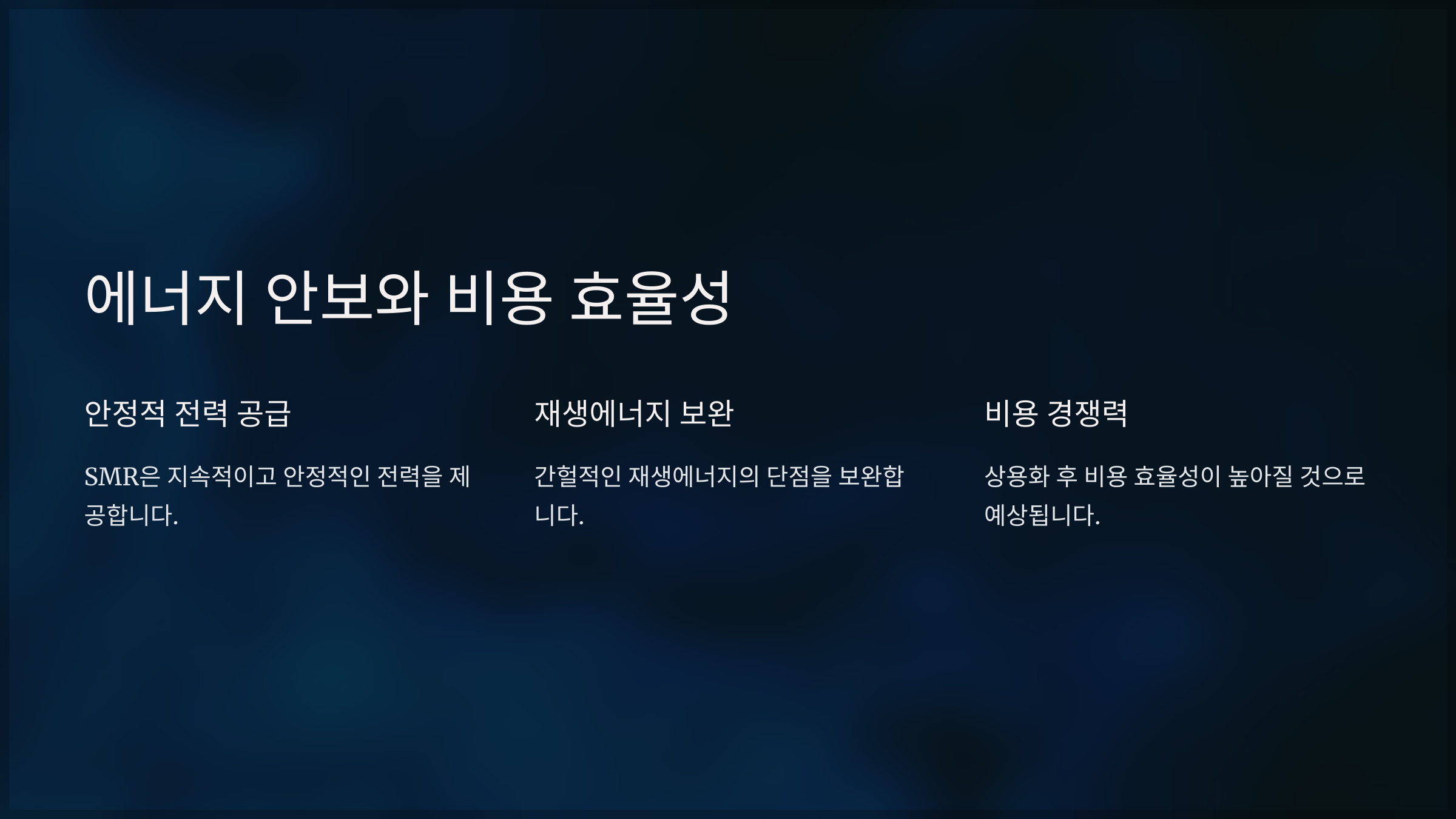 에너지 안보와 비용 효율성