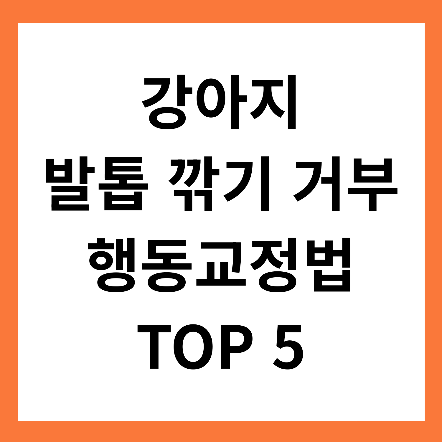강아지 발톱 깎기 거부할 때 쓰는 행동교정법 TOP 5