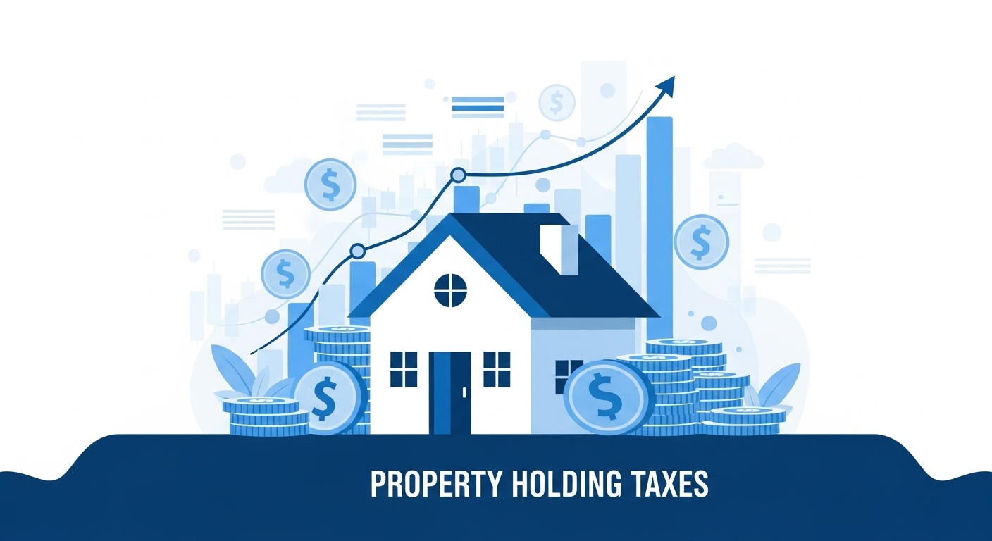 재산세와 공정시장가액비율 조정을 상징하는 주택과 금융 그래프.