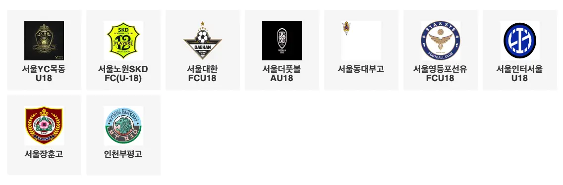 2026 전반기 전국 고등 축구리그 서울/인천 1권역