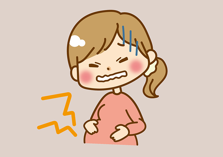 조기-진통으로-고통스러운-여성