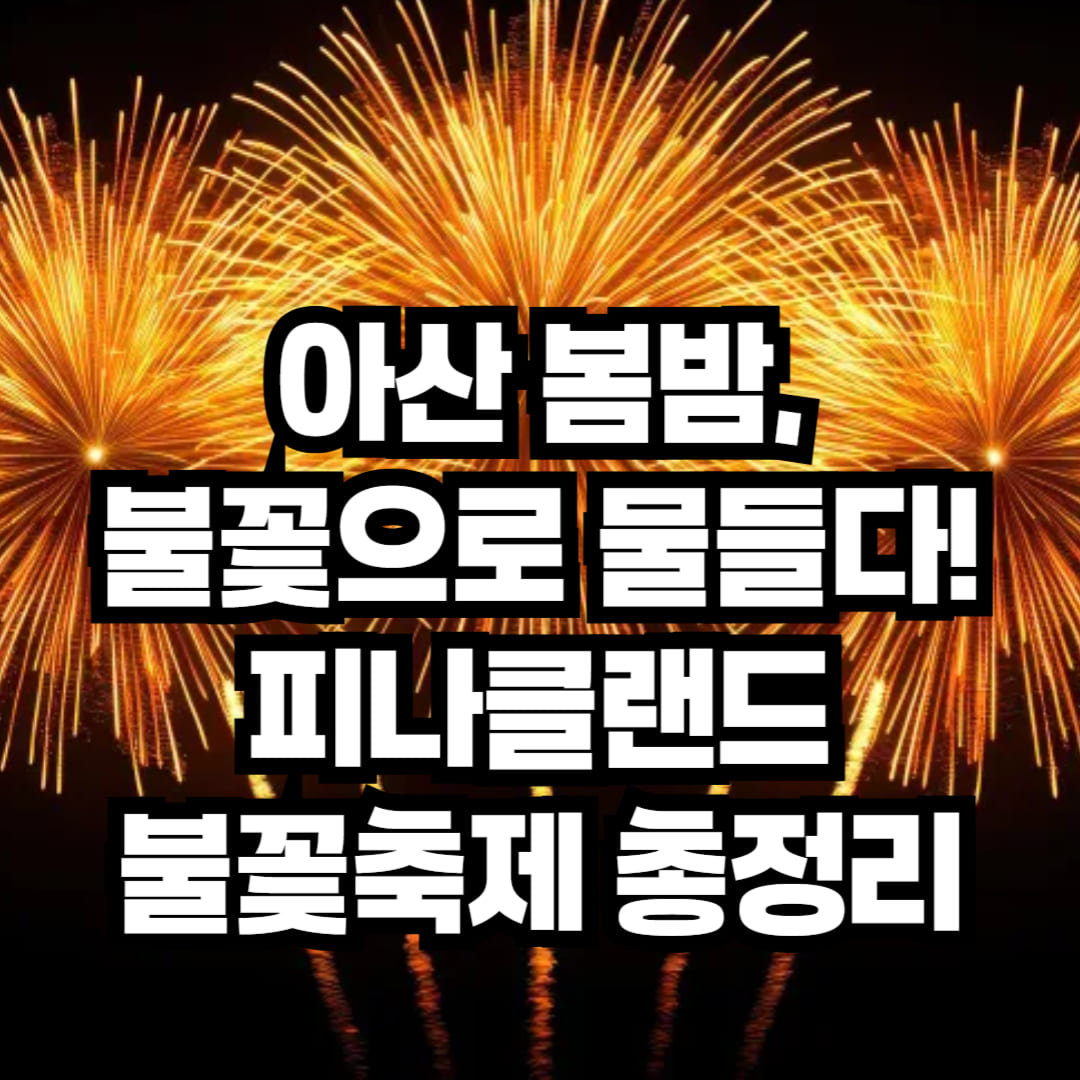 2025 피나클랜드 불꽃축제 아산 봄밤 불꽃놀이 명소
