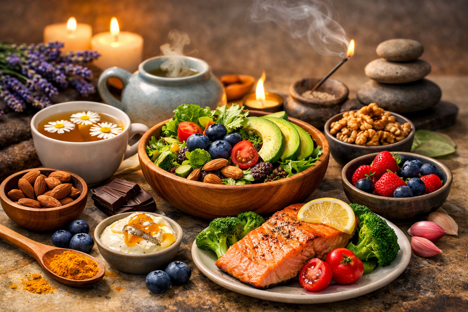 스트레스 완화 음식