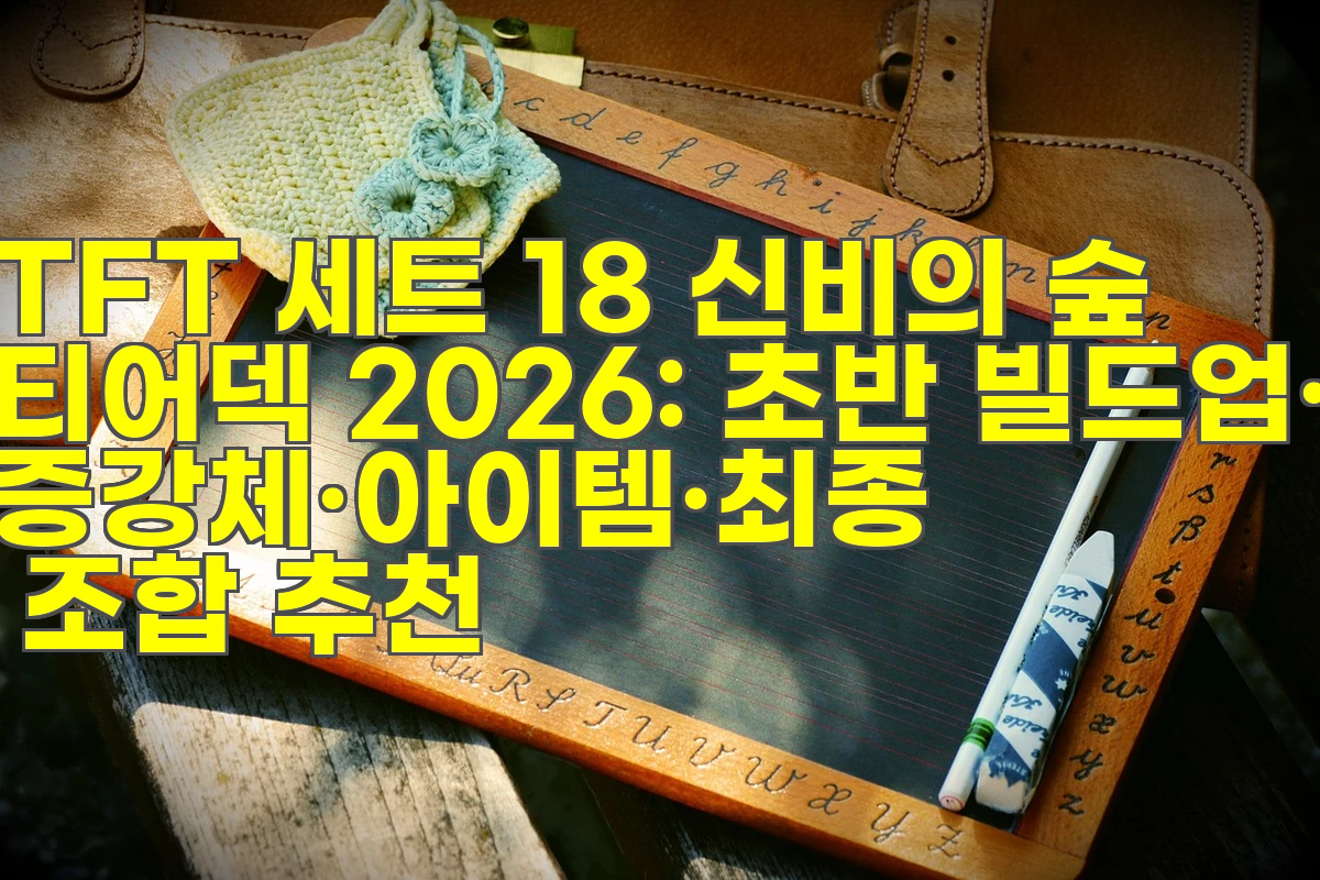 TFT 세트 18 신비의 숲 티어덱 2026