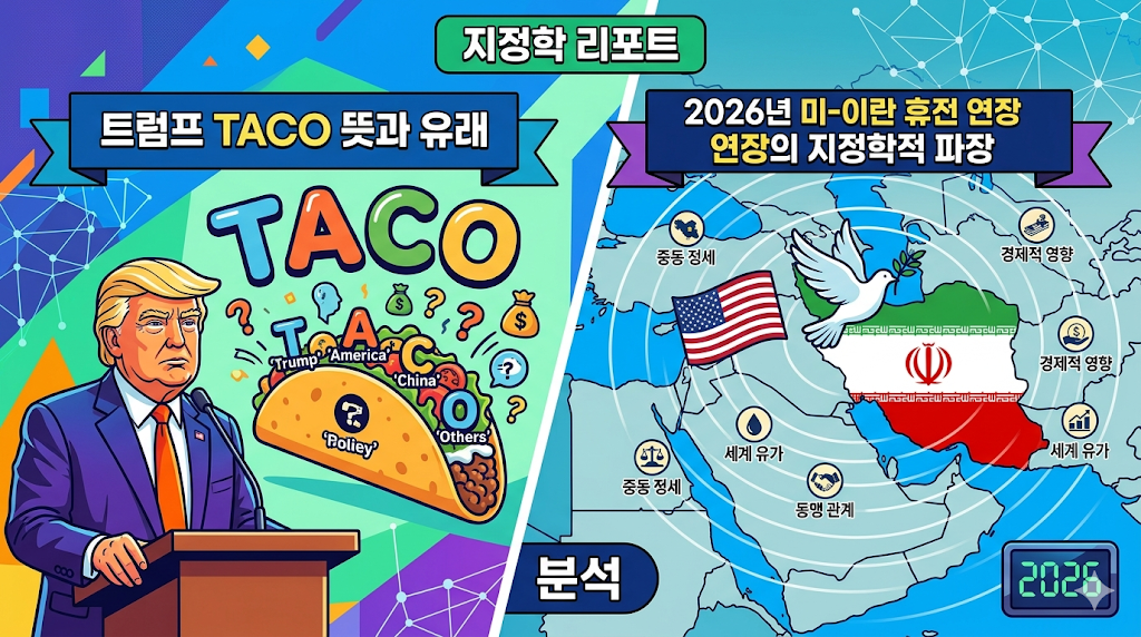 트럼프 TACO 뜻과 유래, 2026년 미-이란 휴전 연장의 지정학적 파장 분석