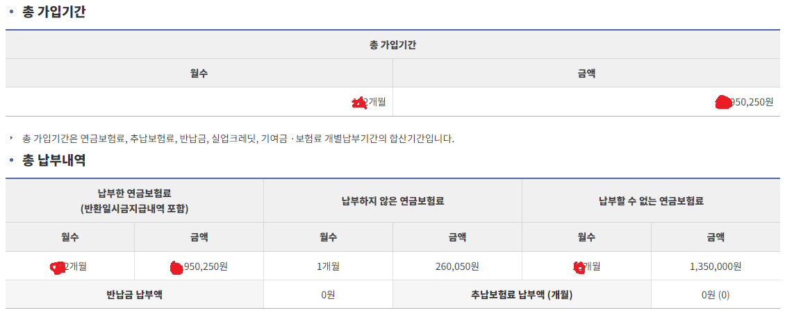 국민연금 납부액 조회 수령조건 해지조건