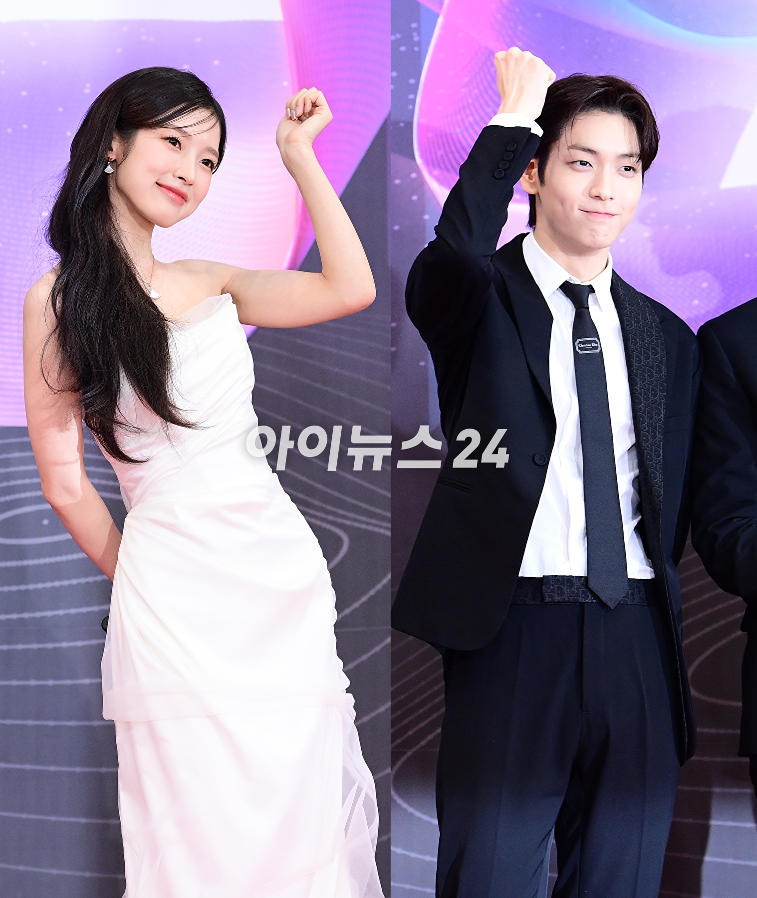 그룹 오마이걸 아린이 15일 오후 서울 여의도 KBS홀에서 열린 &#39;2023 뮤직뱅크 글로벌 페스티벌&#39; 레드카펫 포토월 행사에 참석하고 있다. [사진=정소희 기자]