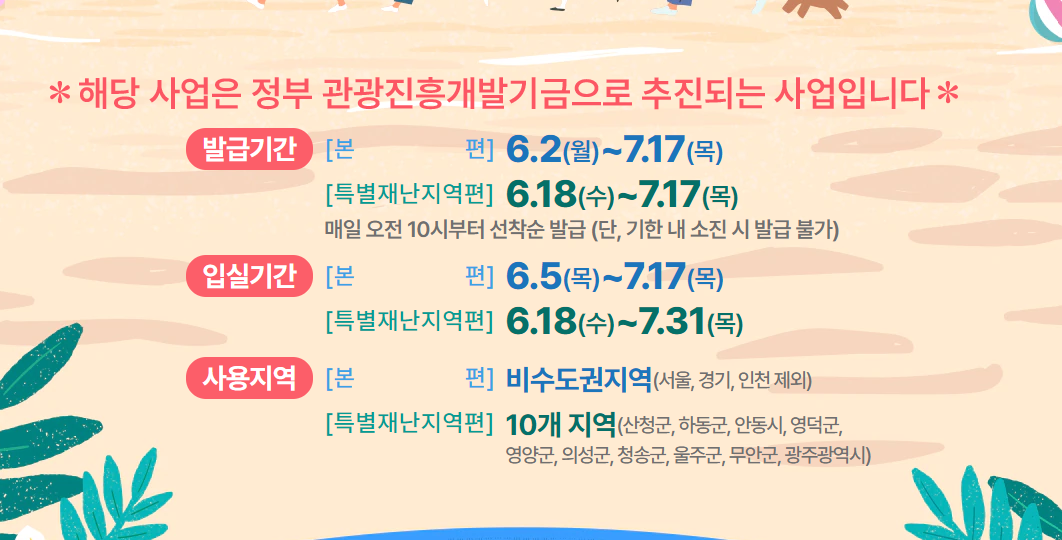 2025 대한민국 여름맞이 숙박세일 페스타 ❘ 숙박지원금, 한국관광공사, 문화체육관광부, 대한민국 구석구석