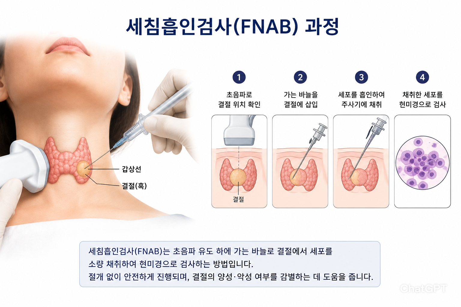 세침흡인검사 과정