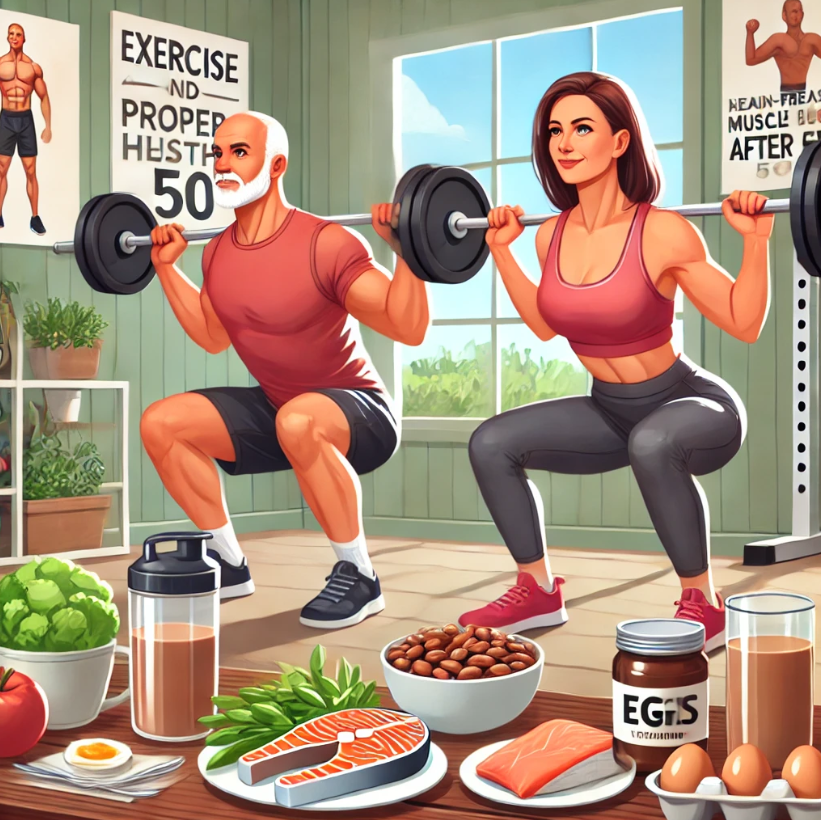 50대 이후 근육을 지키는 법: 단백질 섭취와 근력 운동의 황금 비율