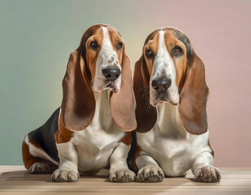 바셋 하운드 개 사진