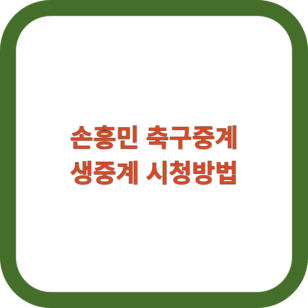 손흥민-축구중계