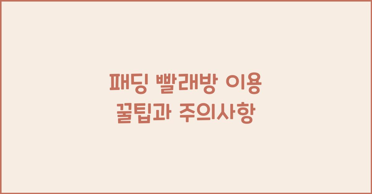 패딩 빨래방