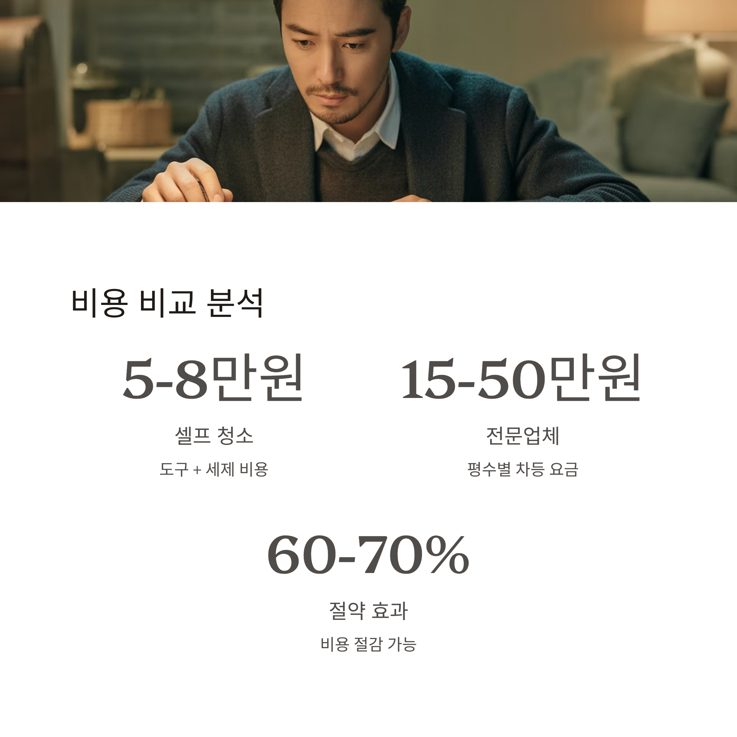 셀프 입주청소와 업체 이용시 비용비교