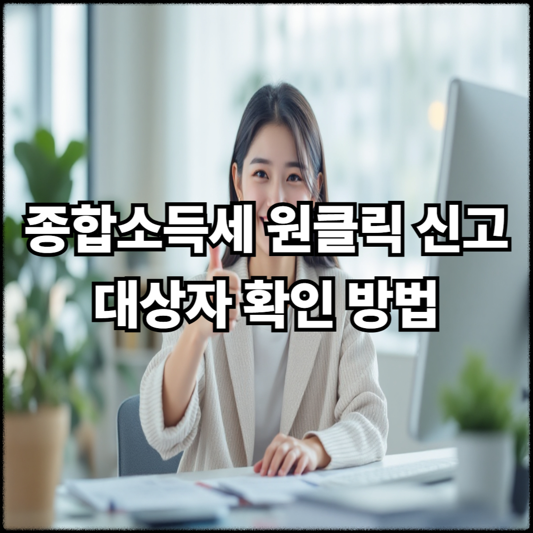 종합소득세 원클릭 신고 대상자 확인 방법