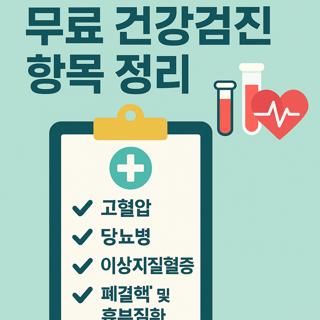 무료 건강검진 항목 정리