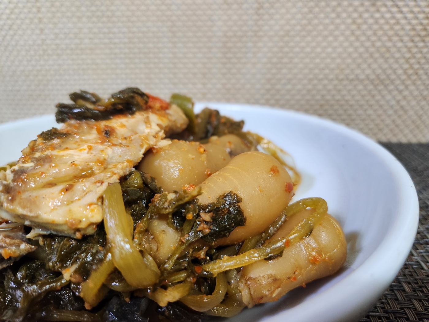 쌀뜨물알타리묵은지고등어찜