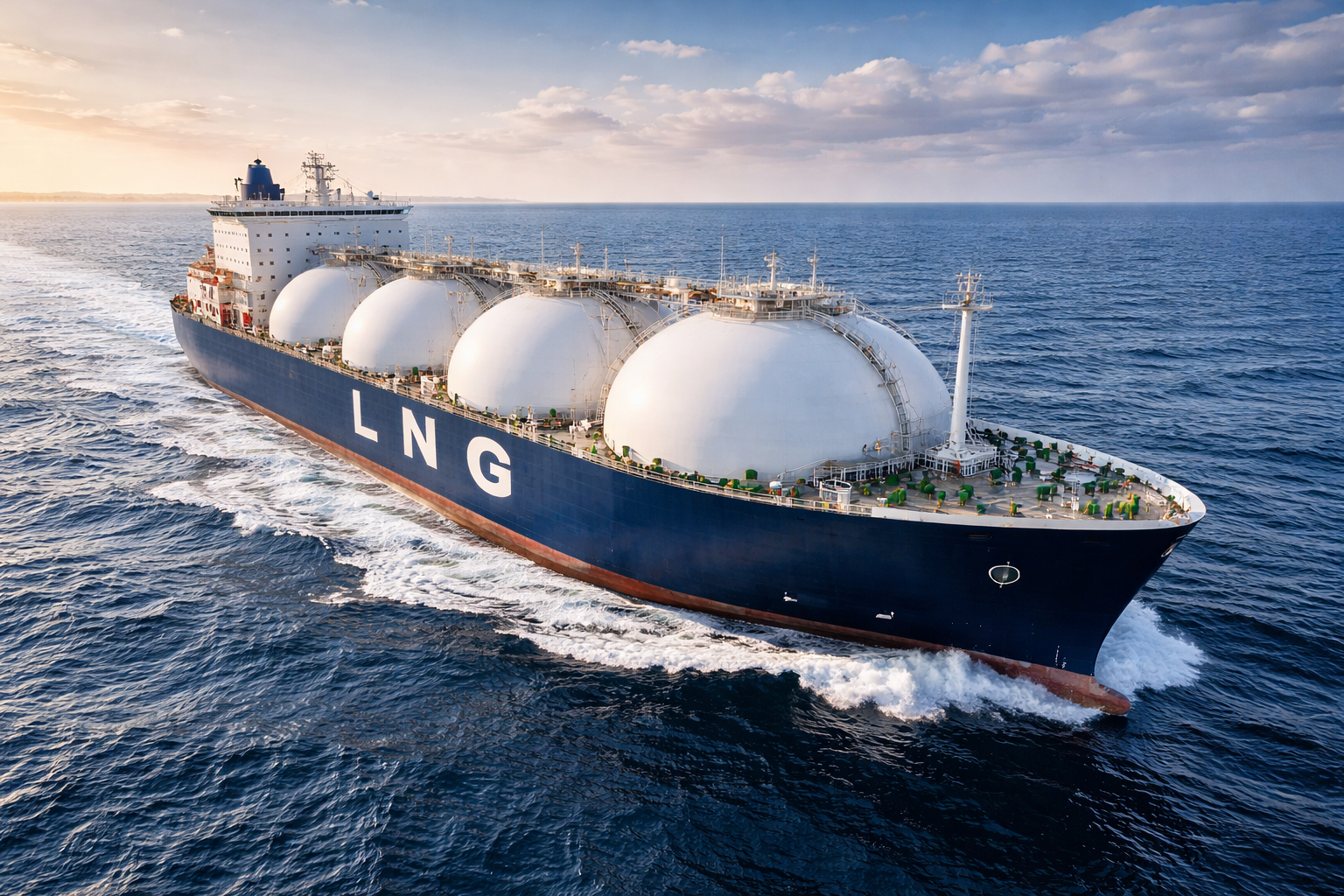 LNG 선박 항해 이미지