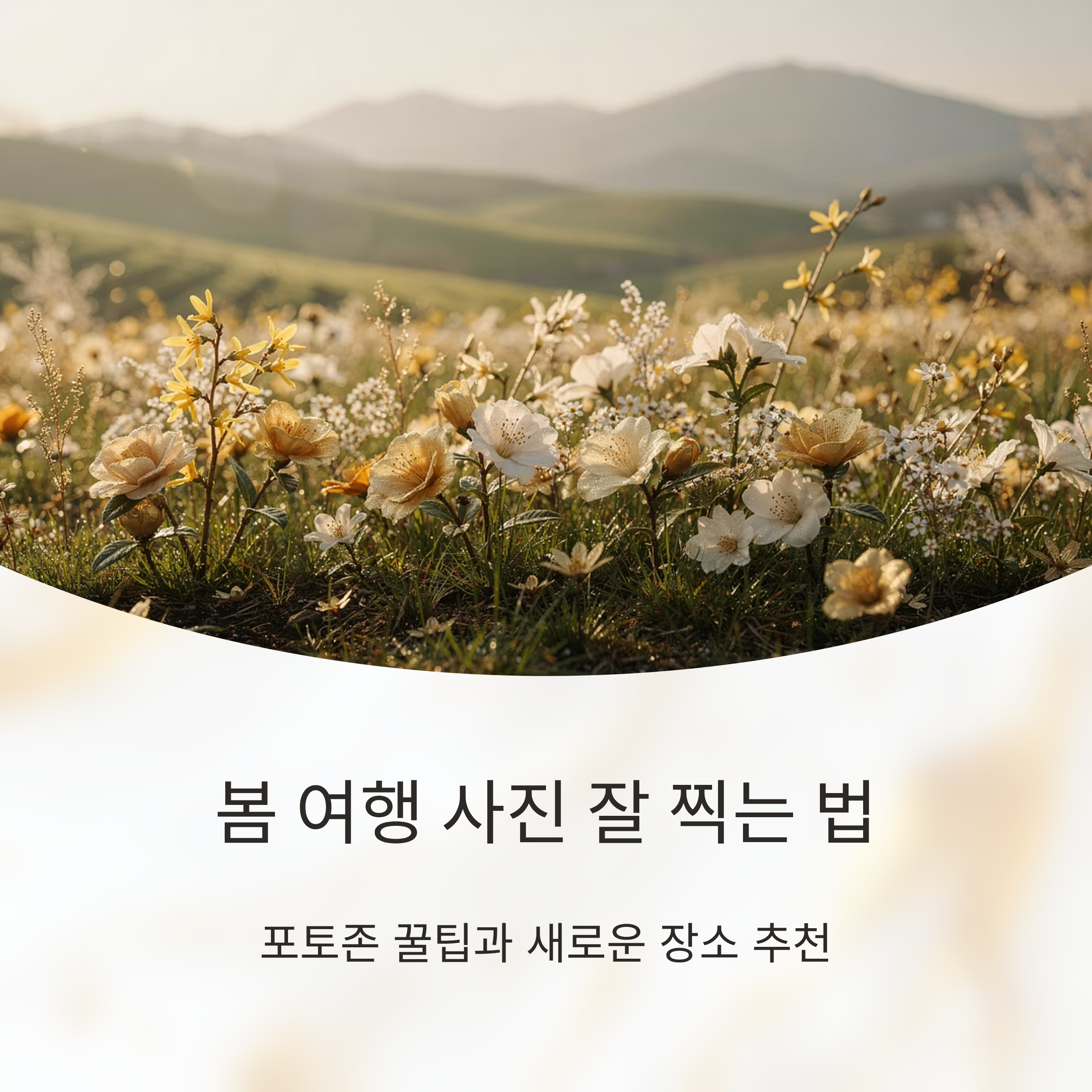 봄 여행 사진 잘 찍는 법 포토존 꿀팁과 새로운 장소 추천