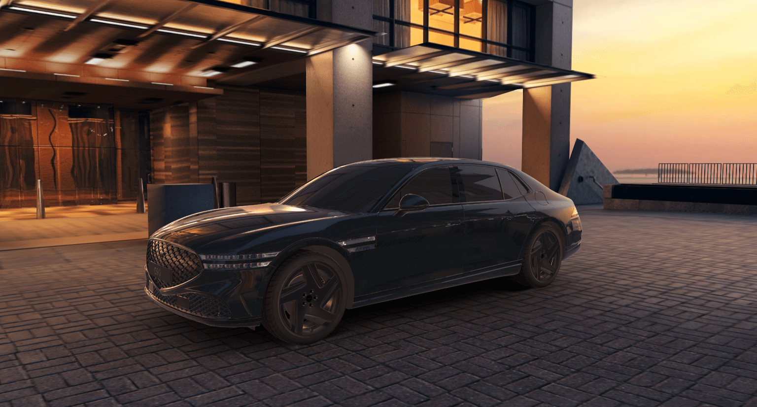 제너시스G90블랙 디자인 사진