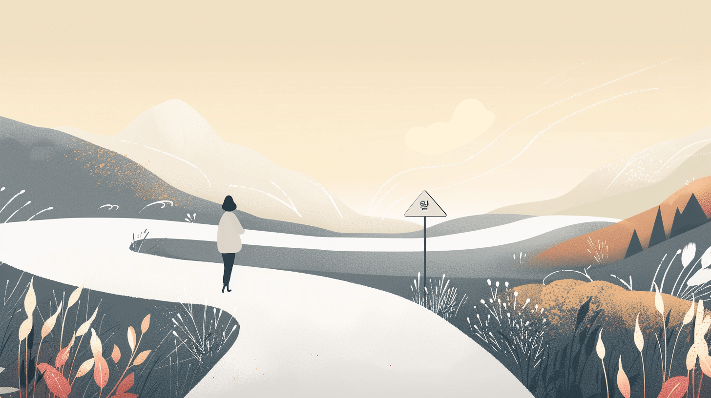 오솔길과-사람-그림