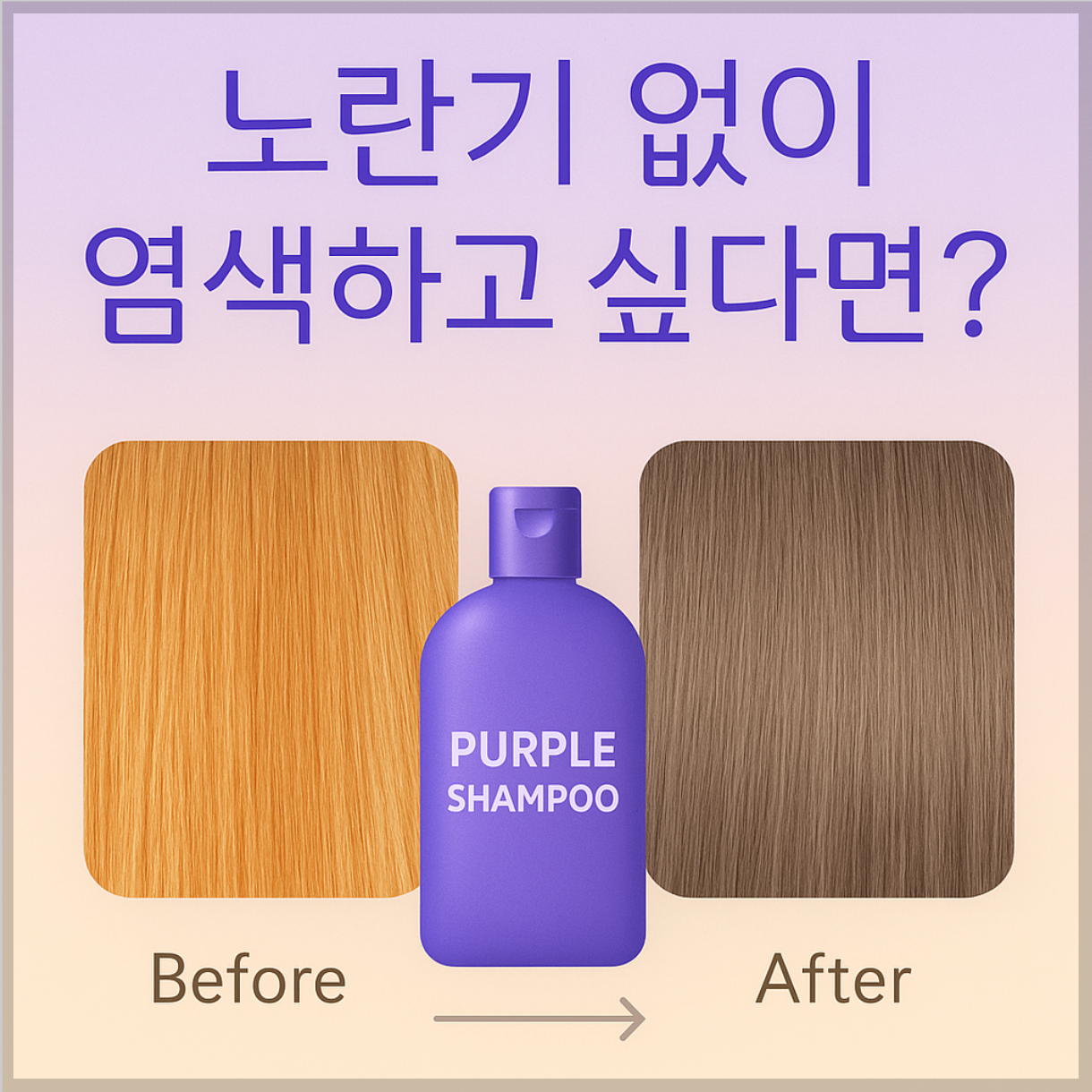노란기 없이 염색하고 싶다면? 퍼플샴푸와 중화 컬러로 완성하는 깨끗한 애쉬 톤 유지 비결을 알려드립니다.