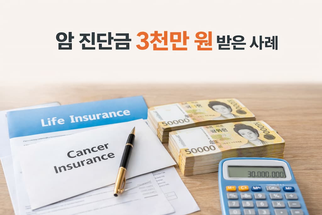 3천만원을 암 진단금으로 받은 사례