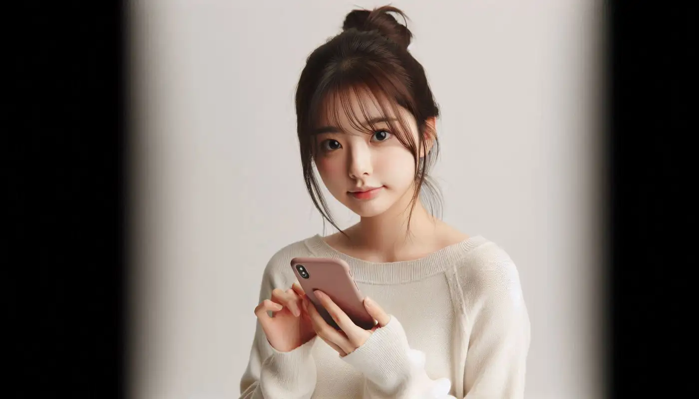 스마트피싱보호-가입-방법을-알아보는-여성의-모습