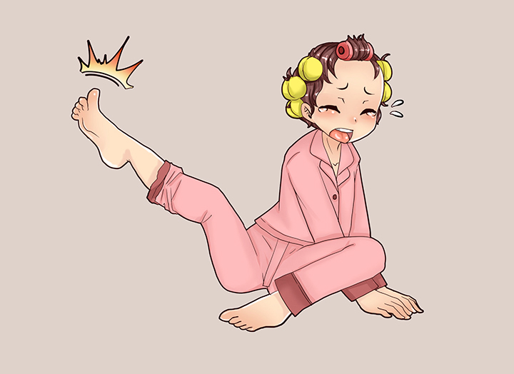 근육-경련으로-고통스러운-여성