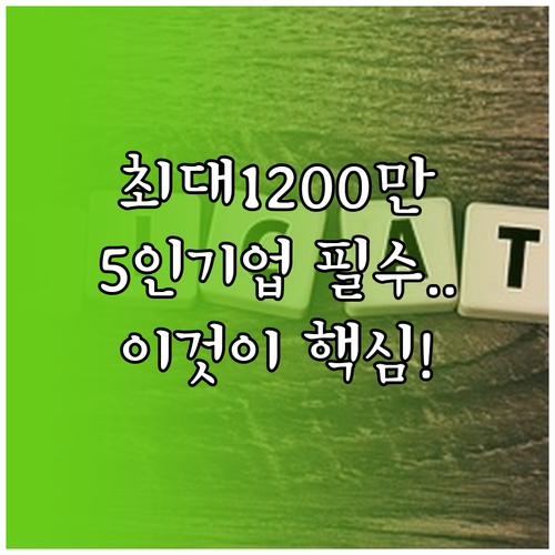 최대 1,200만원 청년일자리도약장려..