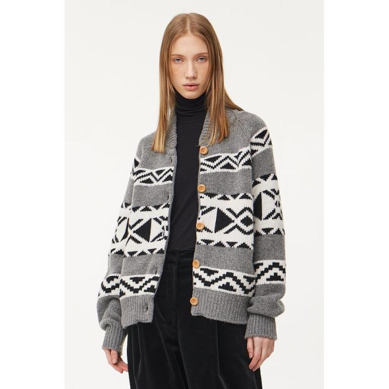 톰보이 노르딕 베이스볼 카라가디건 9102451922