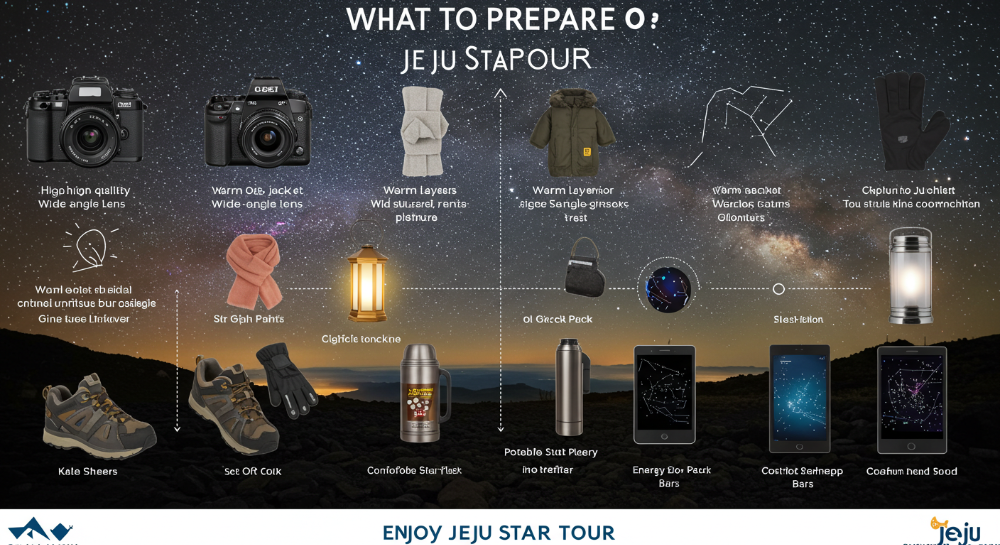 제주 별 여행을 위한 카메라, 랜턴, 따뜻한 옷 등 준비물
