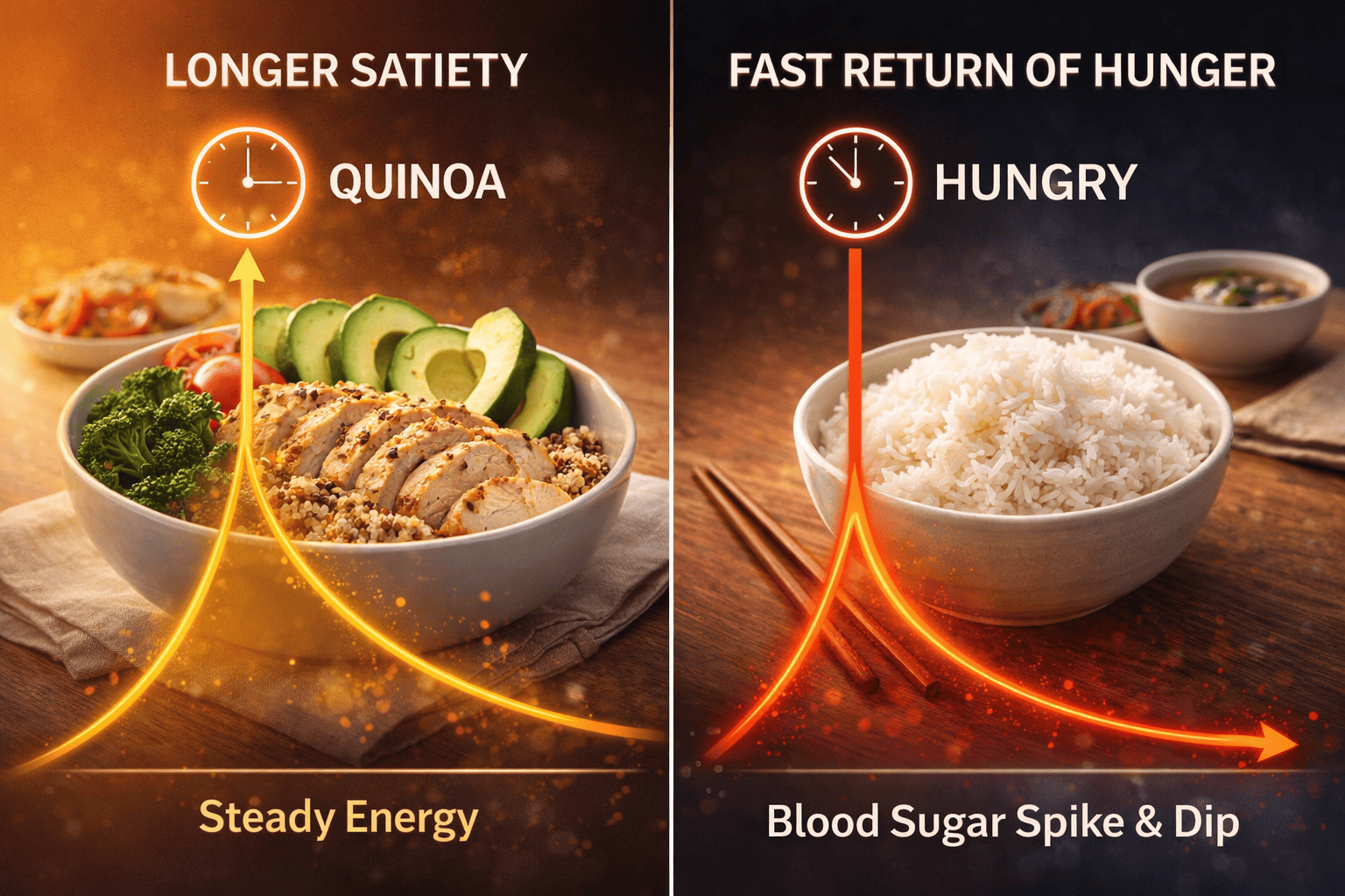 포만감과 혈당 반응 차이