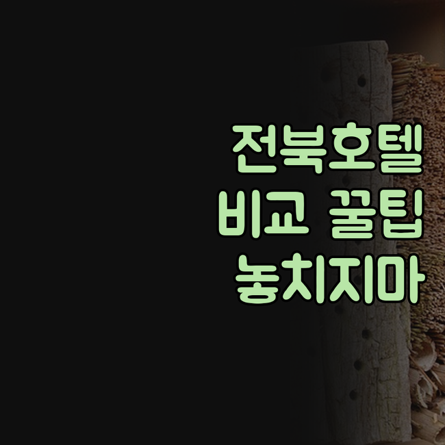 전라북도 호텔 4곳 비교 더클래식 드..