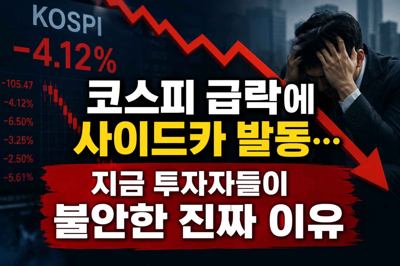 코스피 급락에 사이드카 발동