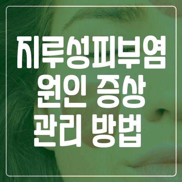 지루성피부염 원인 증상 관리 방법