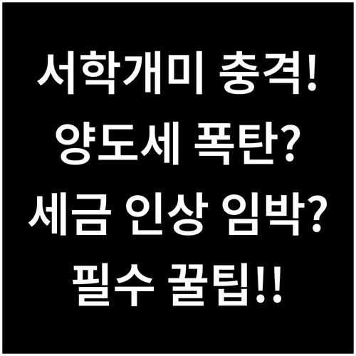 서학개미 양도소득세 강화 논의 배경과..